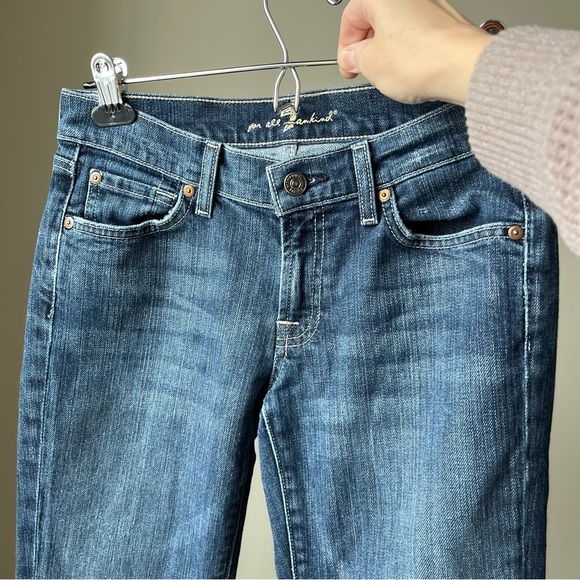 7 For All Mankind Bootcut Jeans Sz 27 Vintage Wavy Stitch Mid Rise Denim - Picture 5 of 8